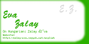 eva zalay business card